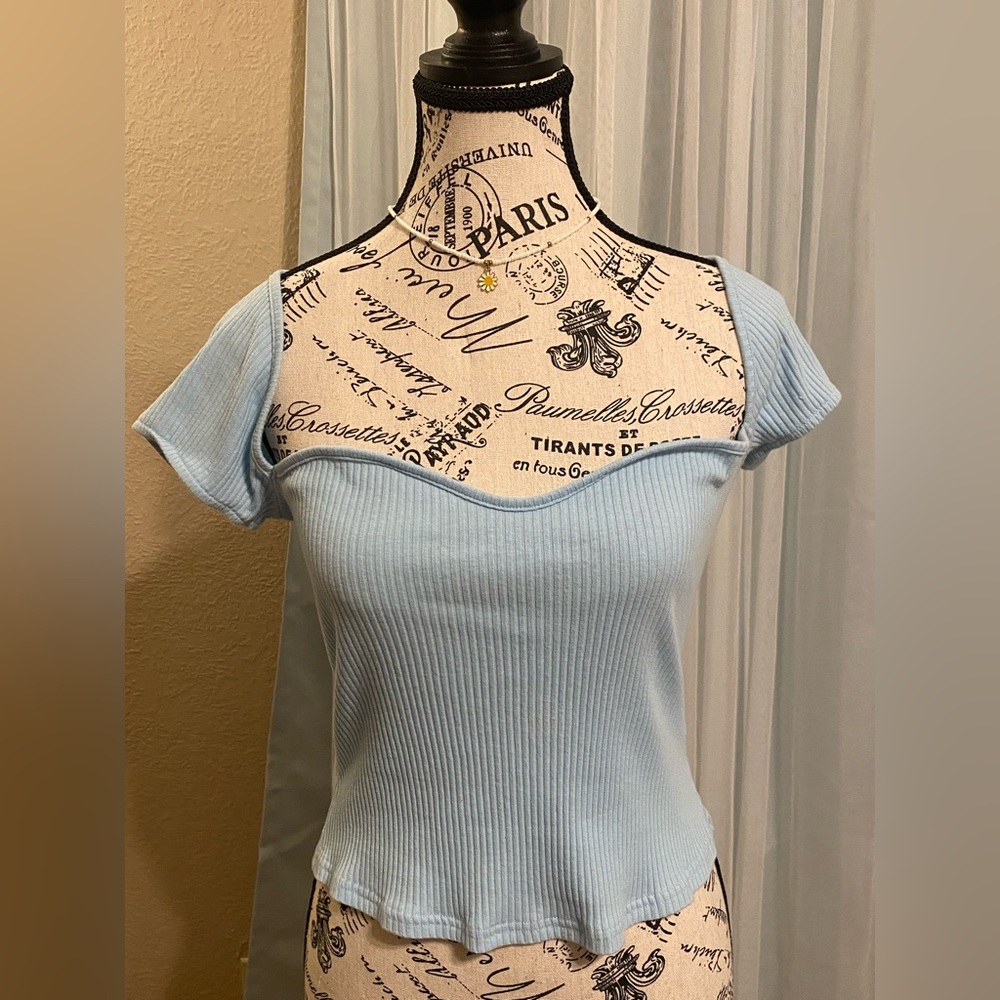 Cute baby blue shirt